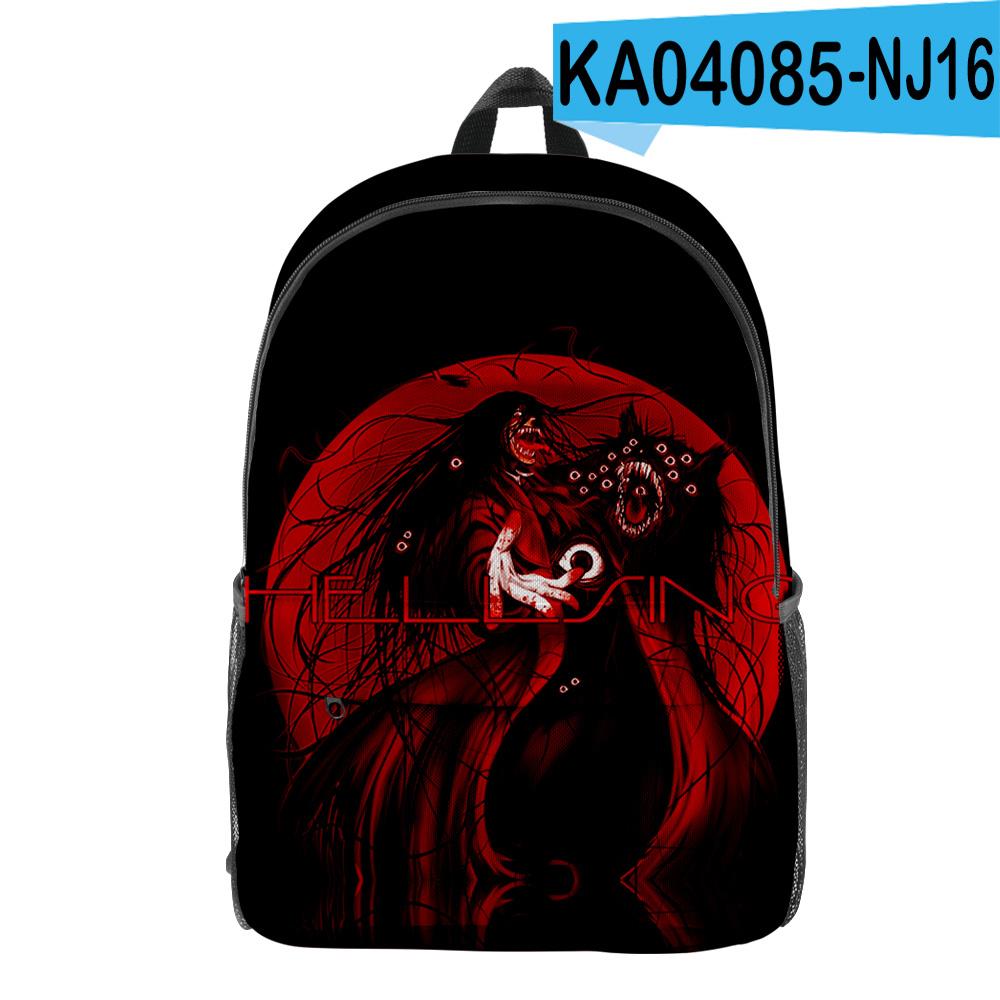 Классический Новый Забавный Крутой Hellsing зрачок Рюкзак для книг Тетрадь Рюкзаки 3D Печать Оксфорд Водонепроницаемый Рюкзаки для путешествий для мальчиков/девочек