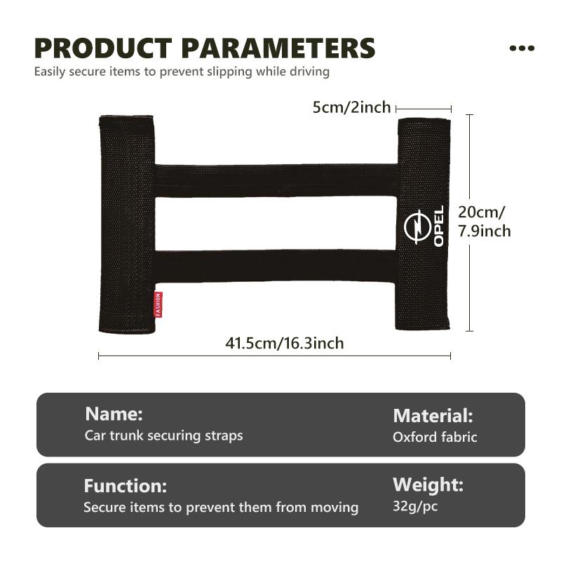 Car Trunk Elastic Extinguisher Debris Storage Fixing Belt Tapes For Opel Meriva Mokka Grandland Vectra Zafira Vivaro Antara