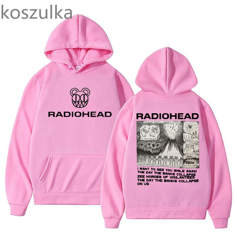 Fashion Radiohead Hoodie Men Women Sweatshirts Oversized Clothes Harajuku Pullover Grunge Boys Girl Streetwear Women Tops