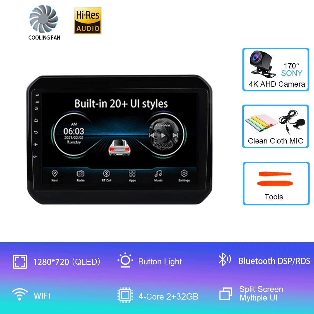 Вентилятор охлаждения Android 14 для Suzuki Ignis 2016 - 2020 GPS экран поддержка Raer камера Carplay BT автомобильный мультимедийный радио видеоплеер