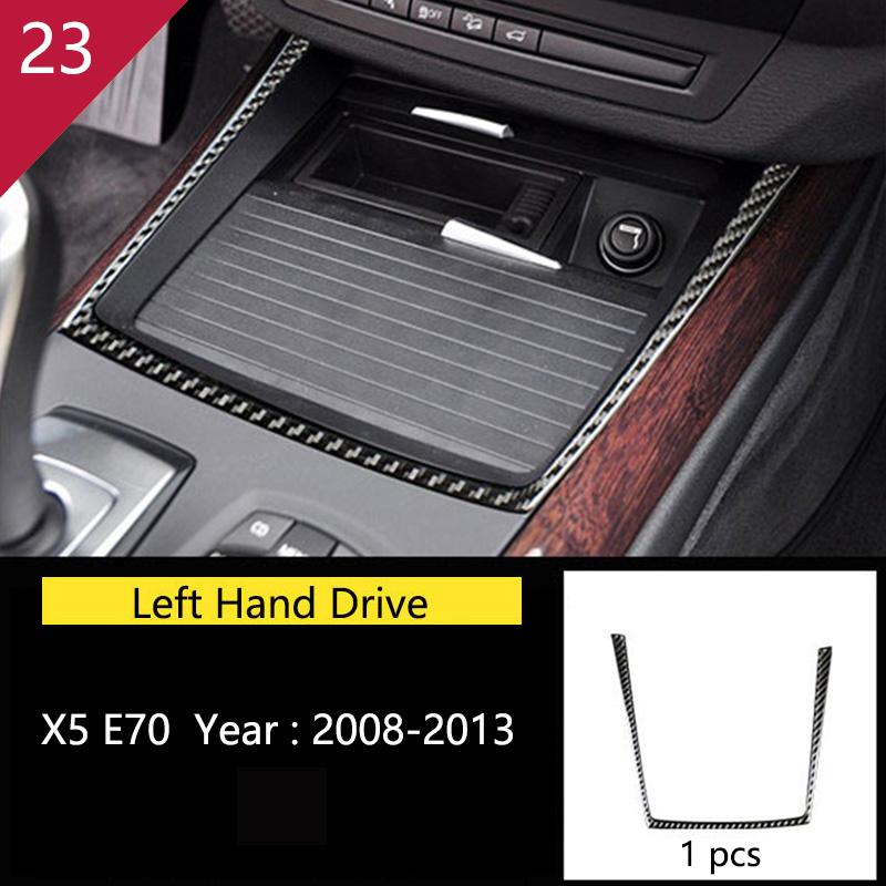 Carbon Fiber For q5 E70 E71 X5 X6 Interior Gearshift Air Conditioning AC CD Panel Reading Light Cover Trim Sticker Accessories q5