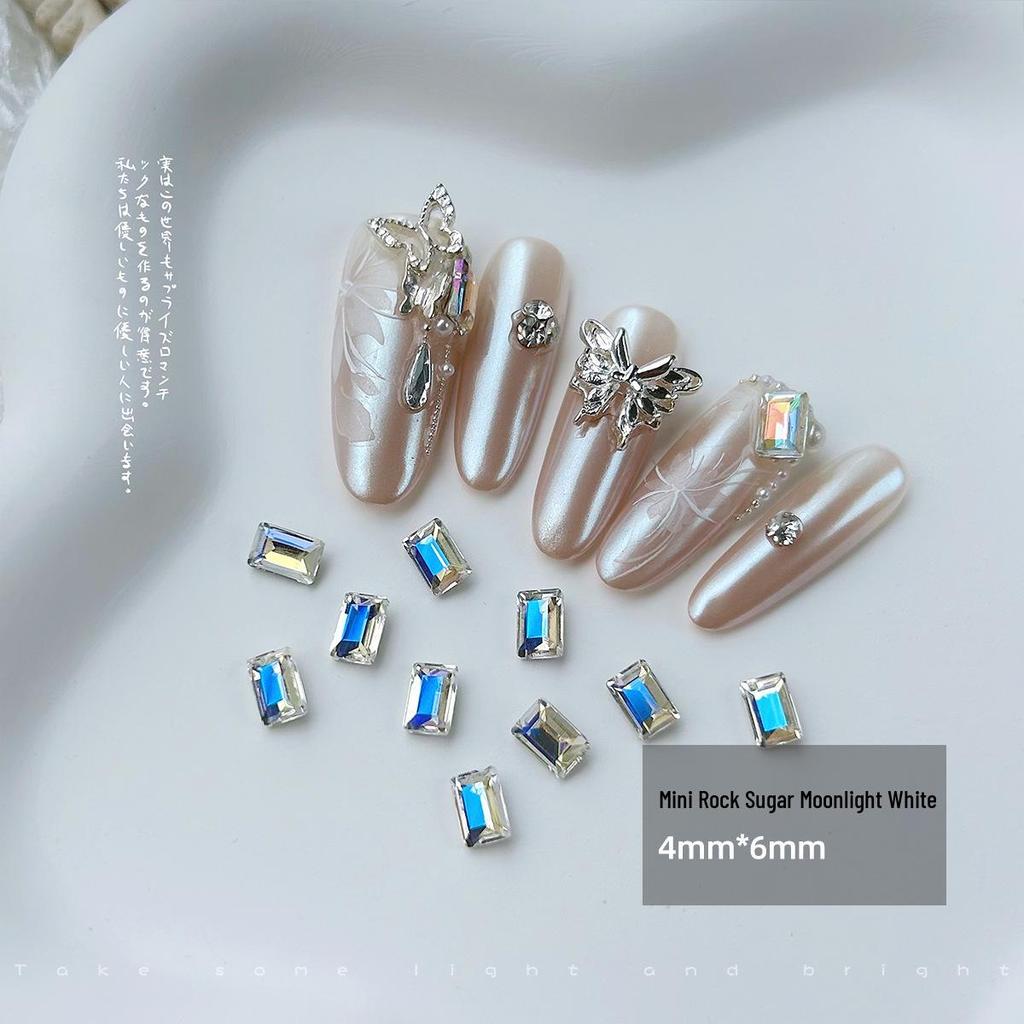 10 Мини-леденцов в виде бриллиантов: Маленькие, с заостренным дном, прямоугольные стеклянные украшения для нейл-арта 4x6