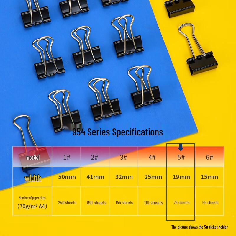 Deli 19mm Binder Clips