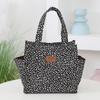 Retro Leopard Print Large Capacity Lunch Tote Bag with Storage Pouch Commuter Work Handbag Portable Meal Bag
