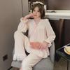 Autumn/Winter Women's Lace Velvet Pajama Set - Long-Sleeved, Soft, Warm, Princess Style