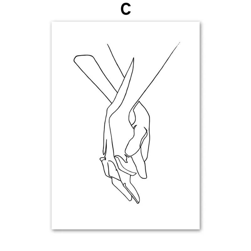 Minimalist Abstract Line Woman Body Face Wall Art Boho Canvas Painting Modern Posters Prints Wall Mural Pictures Living Room