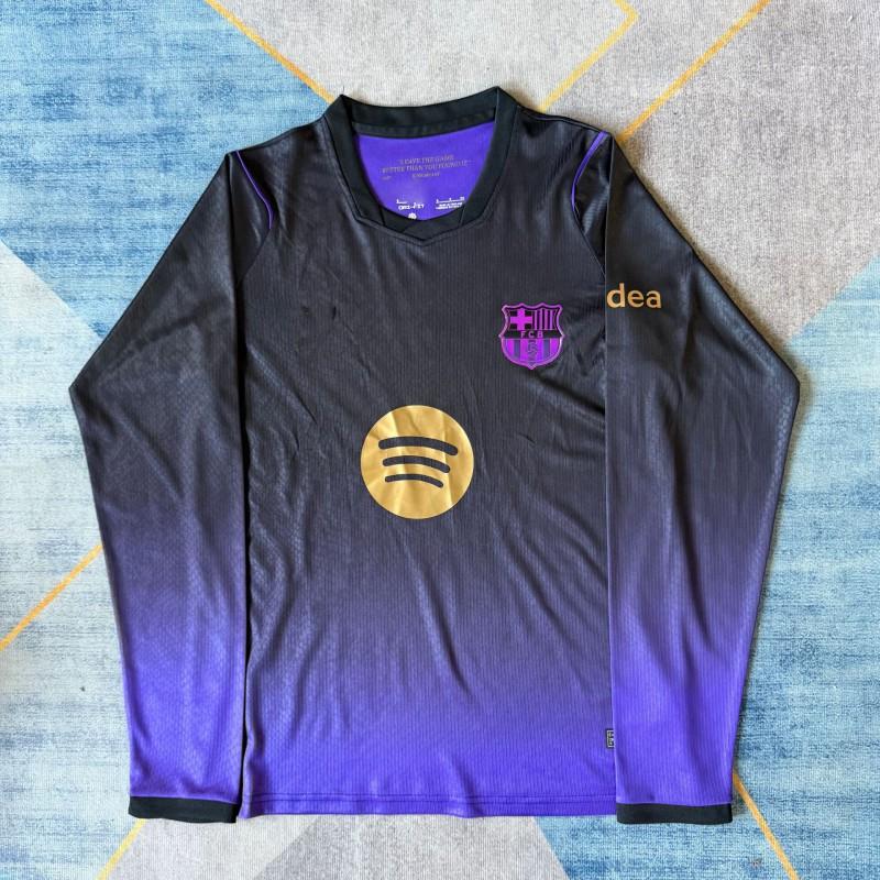 Long Sleeve Football Jerseys Fans - National Team Club Soccer Shirts Cotton Blend All Unisex Adult