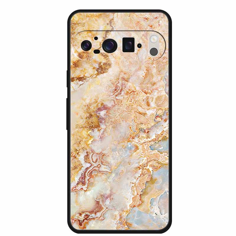 For Google Pixel 10 Pro Case Vivid Graceful Premium Marble TPU Soft Silicone Phone Cases Impact Chic Mineral-Finish Para Cover