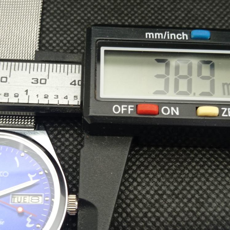 ВОССТАНОВЛЕННЫЕ ВИНТАЖНЫЕ SEIKO 5 AUTO 6309A ЯПОНИЯ МУЖСКИЕ D/D СИНИЕ ЧАСЫ 565c-a266352-4