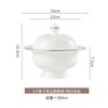 Premium Hotel Restaurant Household Tableware Ceramic Cup Wide Edge High Foot Cup Dessert Cup Stew Cup Covered Soup Cup