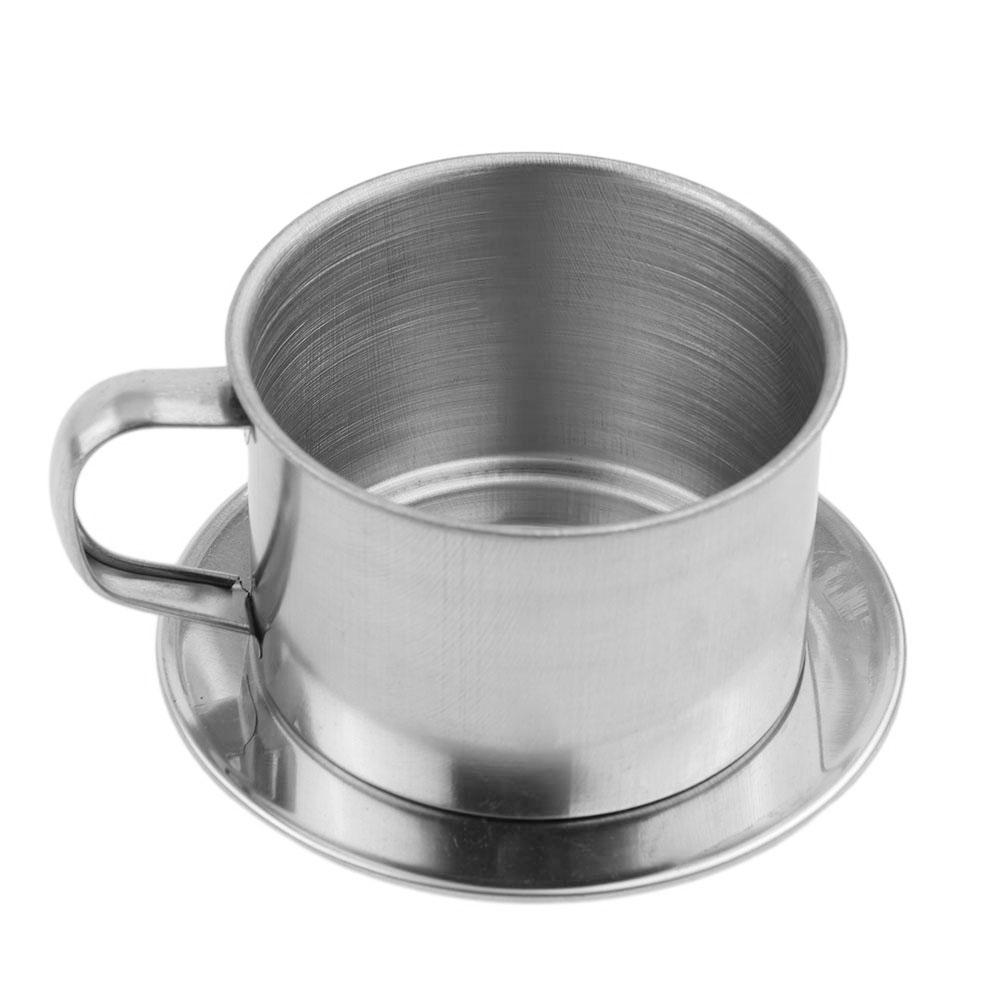 Stainless Steel Coffee Pot Coffee Maker Vietnamese Drip Filter Silver Home Tool