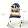 Детский обеденный стул, многофункциональный складной детский обеденный стул с регулируемой высотой, детский домашний портативный обеденный стол и стул