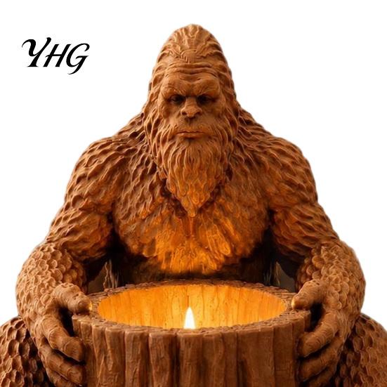 Thoughtful Housewarming Gift Giant Forest Creature Statue Candle Holder, Sitting Tree Stump Tealight Candlestick, Creative Conversation Starter