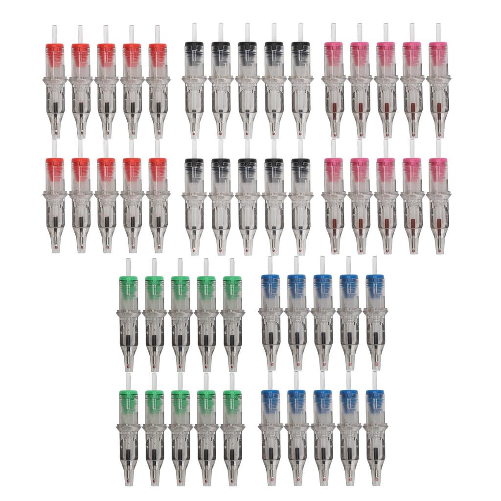 Набор ручек для татуировок, алюминиевый сплав, ручка для татуировок и 50 шариковых картриджей с тренировочной кожей