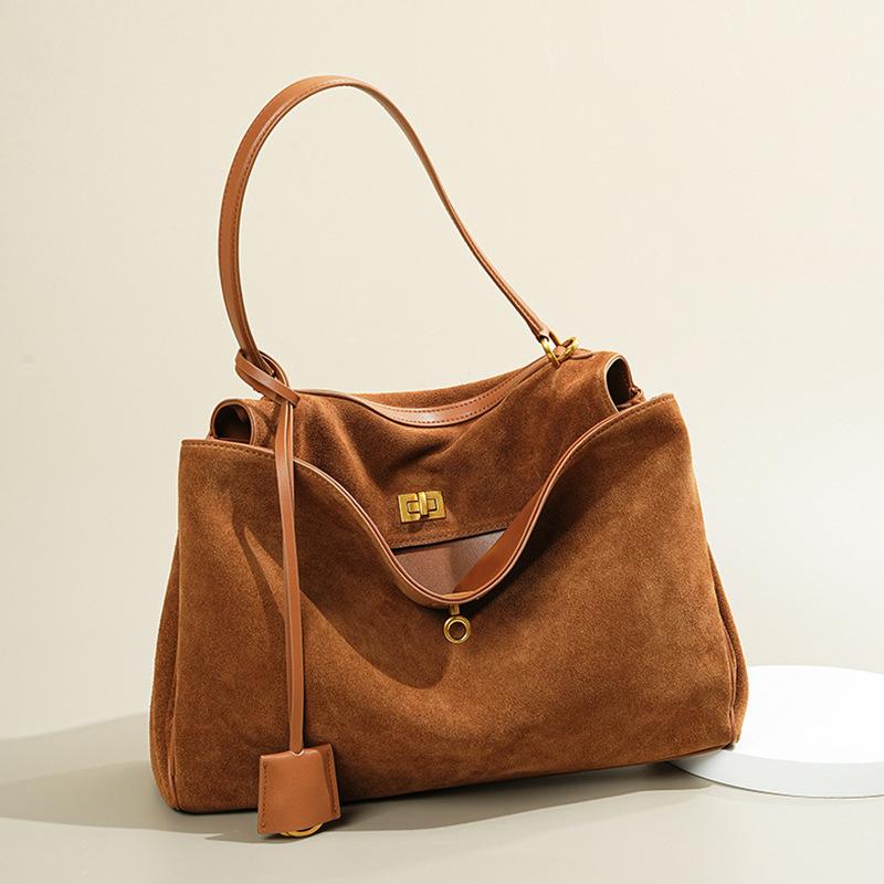 Commuter Air Bag Crossbody Frosted Leather Pitot Bag Large Capacity Premium Underarm Bag