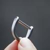 Titanium Alloy Buckles Horseshoes D Bow Staples New Shackle Key Ring  Outdoor Accessories