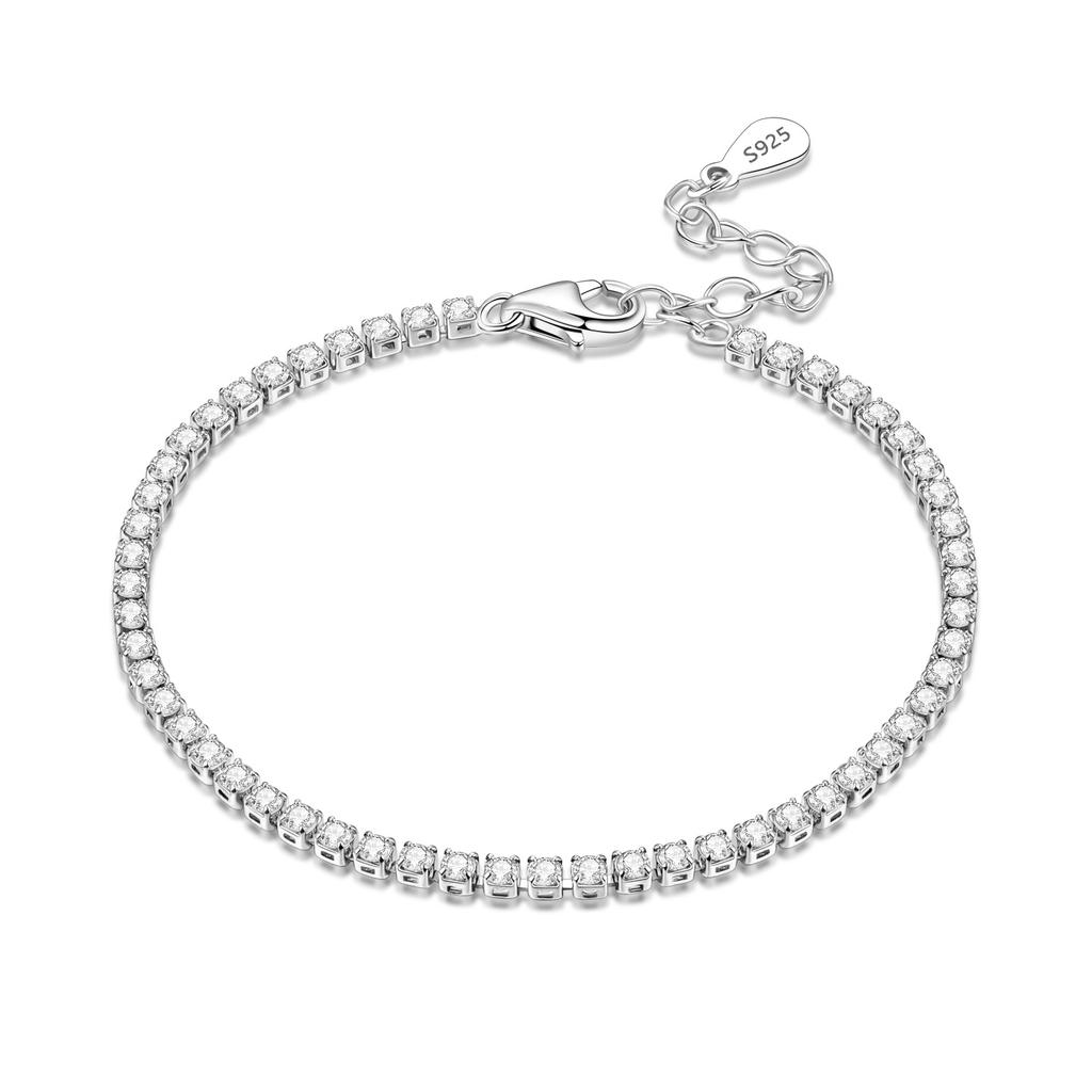 New 925 Silver Rose Gold Double-layer Heart Bracelet Chain Link Women Bracelet Birthday Festival Jewelry Gifts