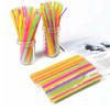 100-1000PCS Multicolor Kunststof Straws Pajitas Straw Wholesale Flexible Disposable Straw
