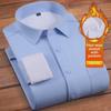 Зимняя мужская рубашка Plus Velvet Warm Stretch Business Casual - Белая