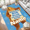 Custom Name Personalized Bear in the Big Blue House Print Carpet, Versatile Home Decor Rug, for Playroom, Apartment, Balcony, Entryway, Hallway Gift