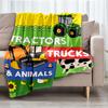 Truck Theme Printed Blanket - Perfect for Couch, Bed, Travel & Outdoor Use | Machine Washable, Cozy & Durable.