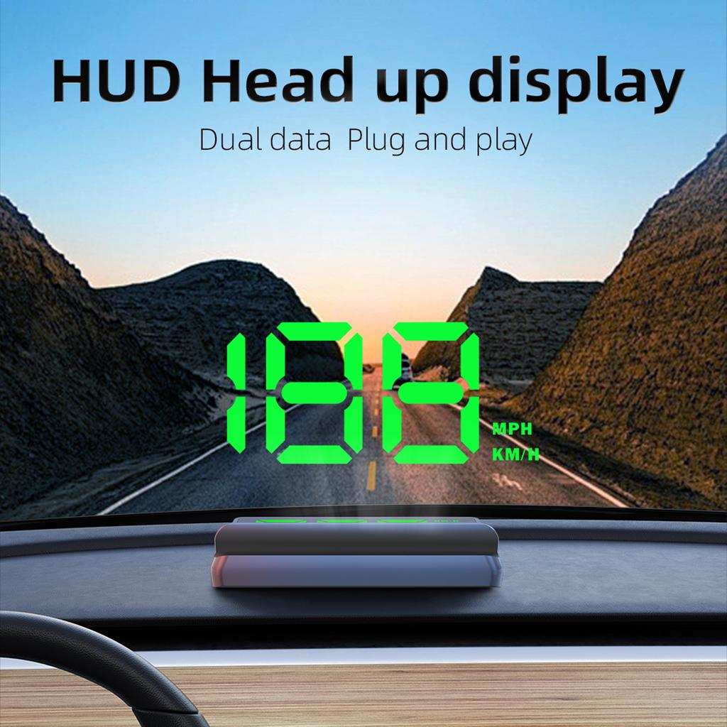 Проекционный дисплей для автомобиля Цифровой GPS HUD Спидометр КМ/Ч МИЛЬ/Ч Автоматическая регулировка яркости Plug and Play Большой шрифт