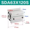 Airtac Ultra-thin Pneumatic Cylinder SDA Series (63 to 100mm stroke)