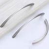 Electroplating Art Arc Shape Solid Doorknob Bedroom Furniture Drawer Handles Cabinet Door Handle