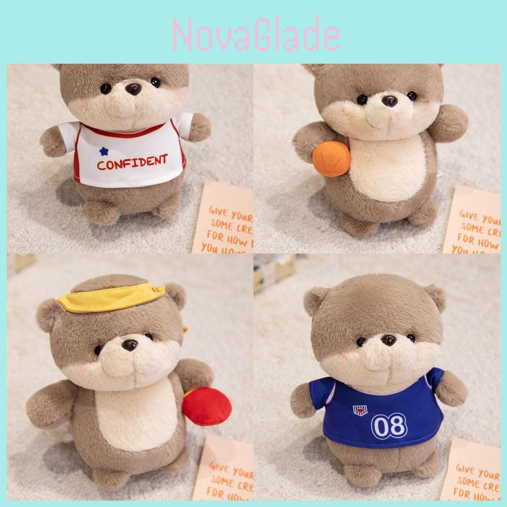 Cartoon Otter Figurine Stuffed Doll With Pp Cotton For Birthday Gifts And Relaxation