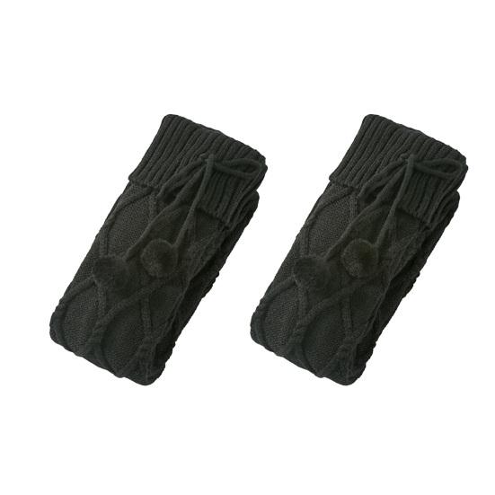 1 пара плетеных плюшевых шариков с бантом и декором, узкие длинные чулки, носки с текстурой ромба, вязаные носки выше колена