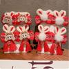 Bunny Children Red Hairpin Lion Dance Bow Hair Clip Lovely Chinese New Year Headwear  Girls