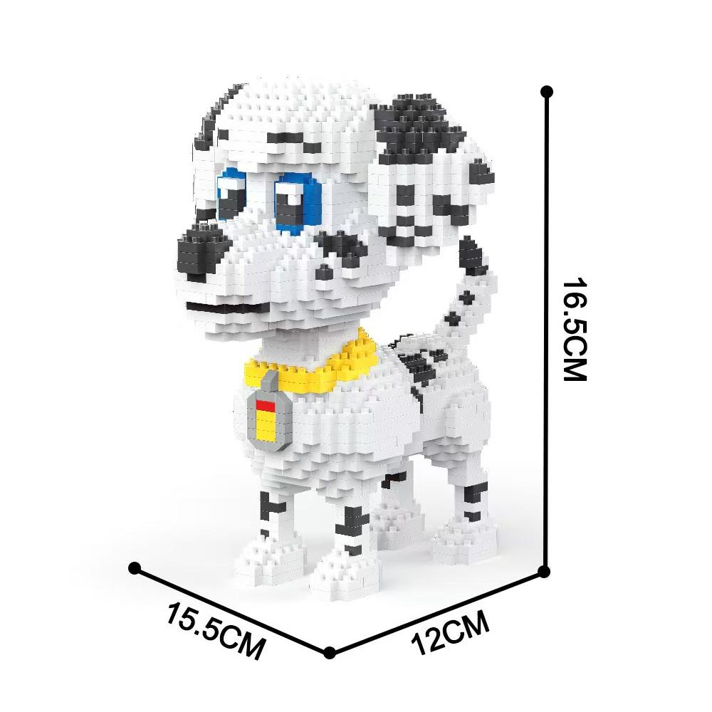 Далматин и Такса Набор 3D Микро Мини Строительные Блоки Игрушки - Изысканный для Любителей Домашних Животных, Домашний Декор и STEM Обучающая Игрушка