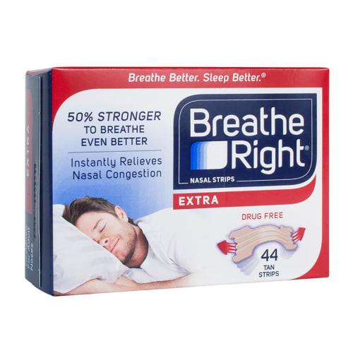 Breathe Right Nasal Strips Extra - 44 Tan Strips