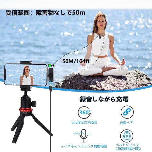 Boya BY-V1 2.4GHz Wireless Lapel Microphone, 360 Omnidirectional, Rechargeable, Lightweight (9.5g), Compact, Auto-Pairing, 50m Stable Reception, 9 Ho