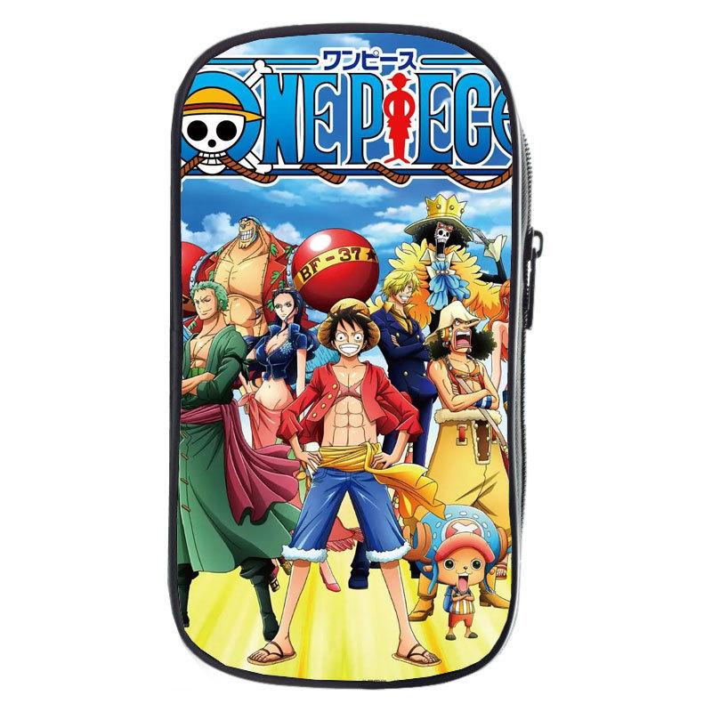Мультфильм Аниме One Piece Луффи Зоро Санджи Марко Эйс Сабо Пенал Школьный Пенал Канцелярская Коробка Студенты Школьная Пеналы Сумки Подарки