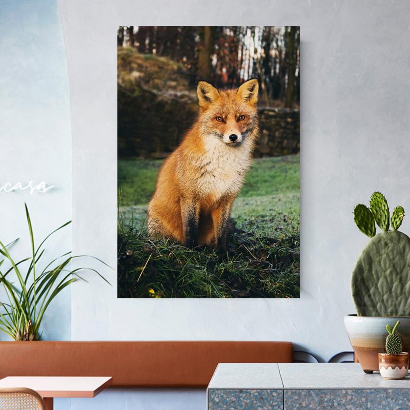 НАДЕЖНАЯ ИСКУССТВЕННАЯ живопись животных, милые фотографии лисы, постеры и принты, холст, картина, настенное искусство для украшения гостиной, без рамки