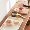 Ice Cream Shaped Ceramic Bowl Plates Creative Cone Handle Dessert Fruit Bowl Dishes Saucer Cartoon Trinket Seasoning Dish