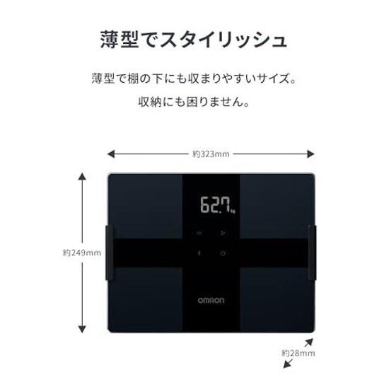 Omron Body Weight Composition Scale Karada Scan Black KRD-503T-BK Smartphone Link Data Automatic Transfer Recognition Start Measurement Just Stepping