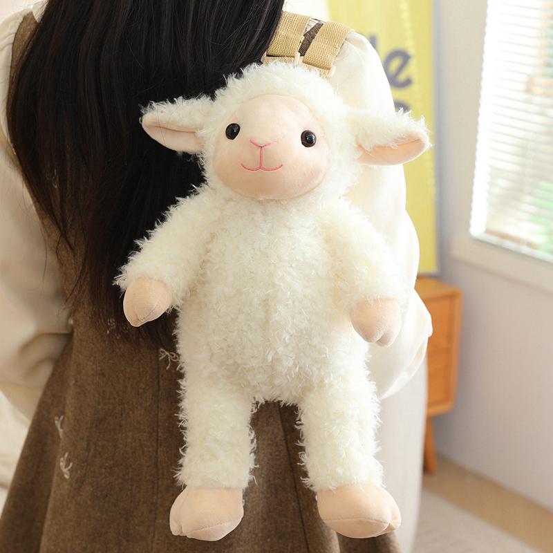 Plush Animal Backpack Sloth Lion Sheep Lemur Giraffe Rabbit Deer Elephant Stuffed Toy Cute Soft Kawaii Boys Girl School Bag Gift