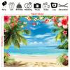 1 piece, tropical floral palm design with Hawaiian beach background, perfect for party themed decoration, indoor and outdoor use