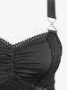 Rosegal Plus Size Цветочные кружевные вставки на шнуровке со сборками Многослойное асимметричное платье-платок