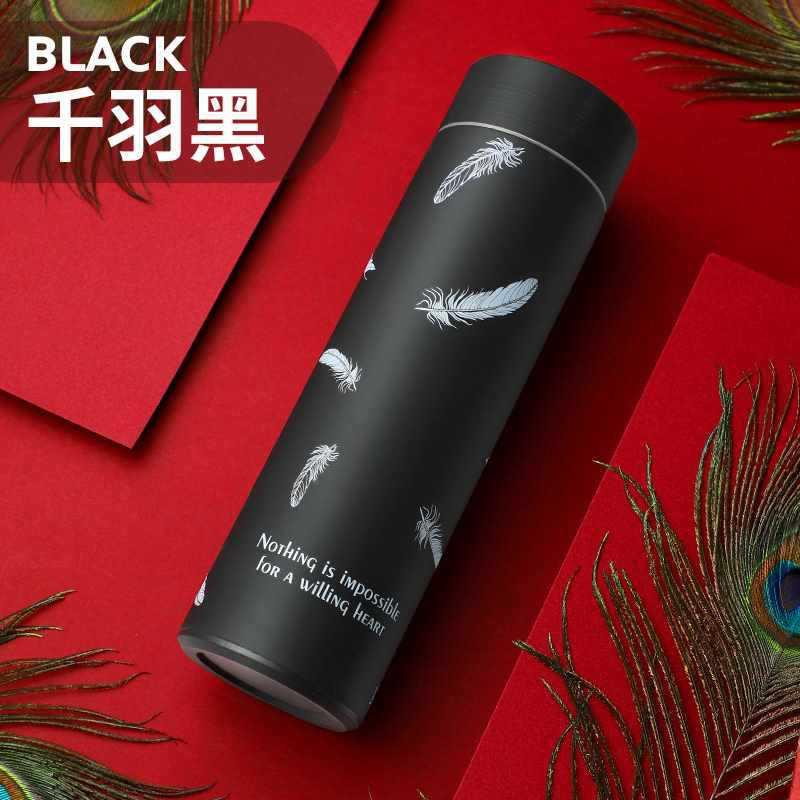 Stainless Steel Insulated Water Bottle Women Men Students Trendy Minimalist Cute Forest Style Thermos Cup With Temperature