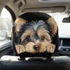 2PCS Cartoon Dog Pattern Car Head Pillowcase Soft Car Headrest Covers  Gift for Car Lover