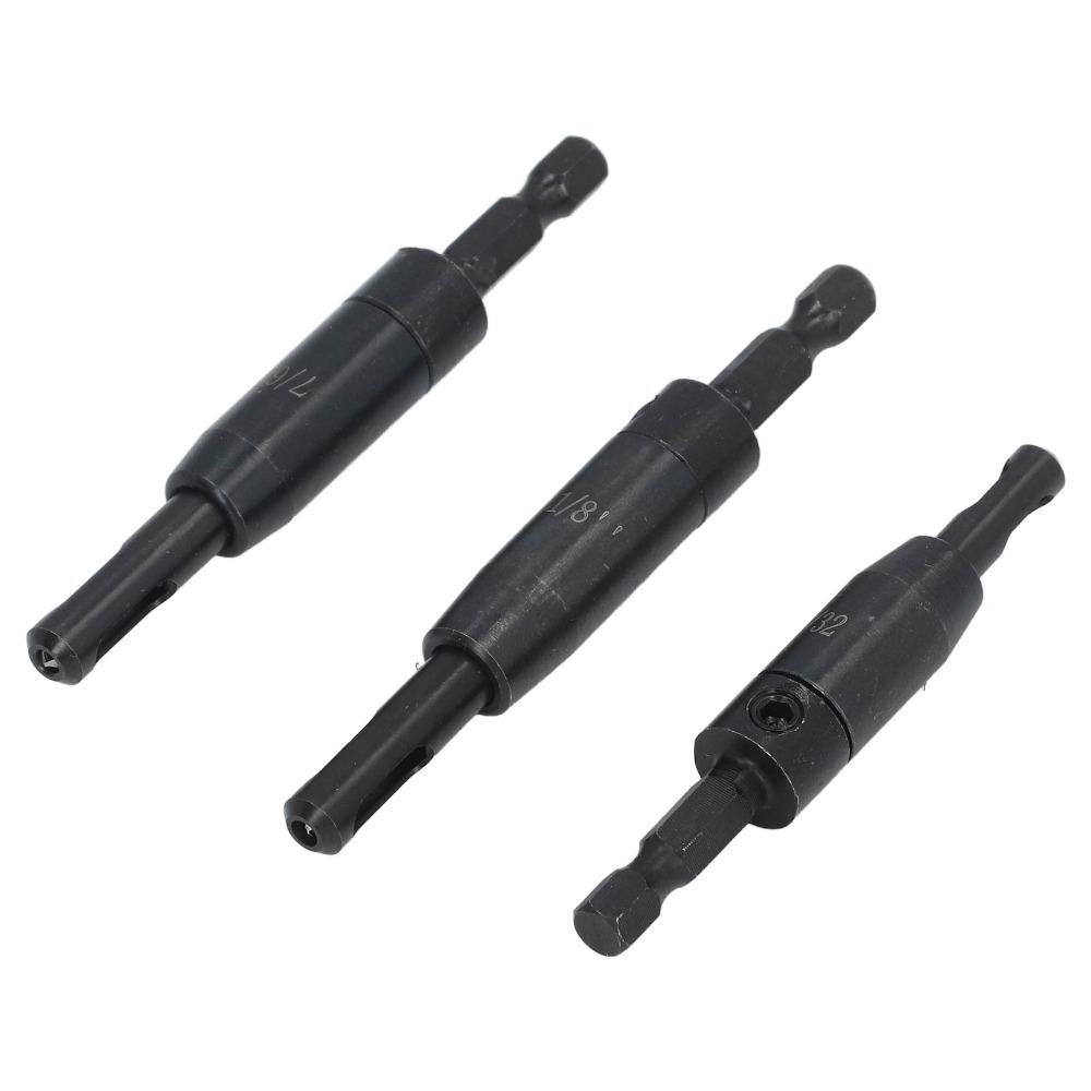 3 PCS Clic-Change Self Centering Drill Bit Set Cabinet and Door Hinge Installation