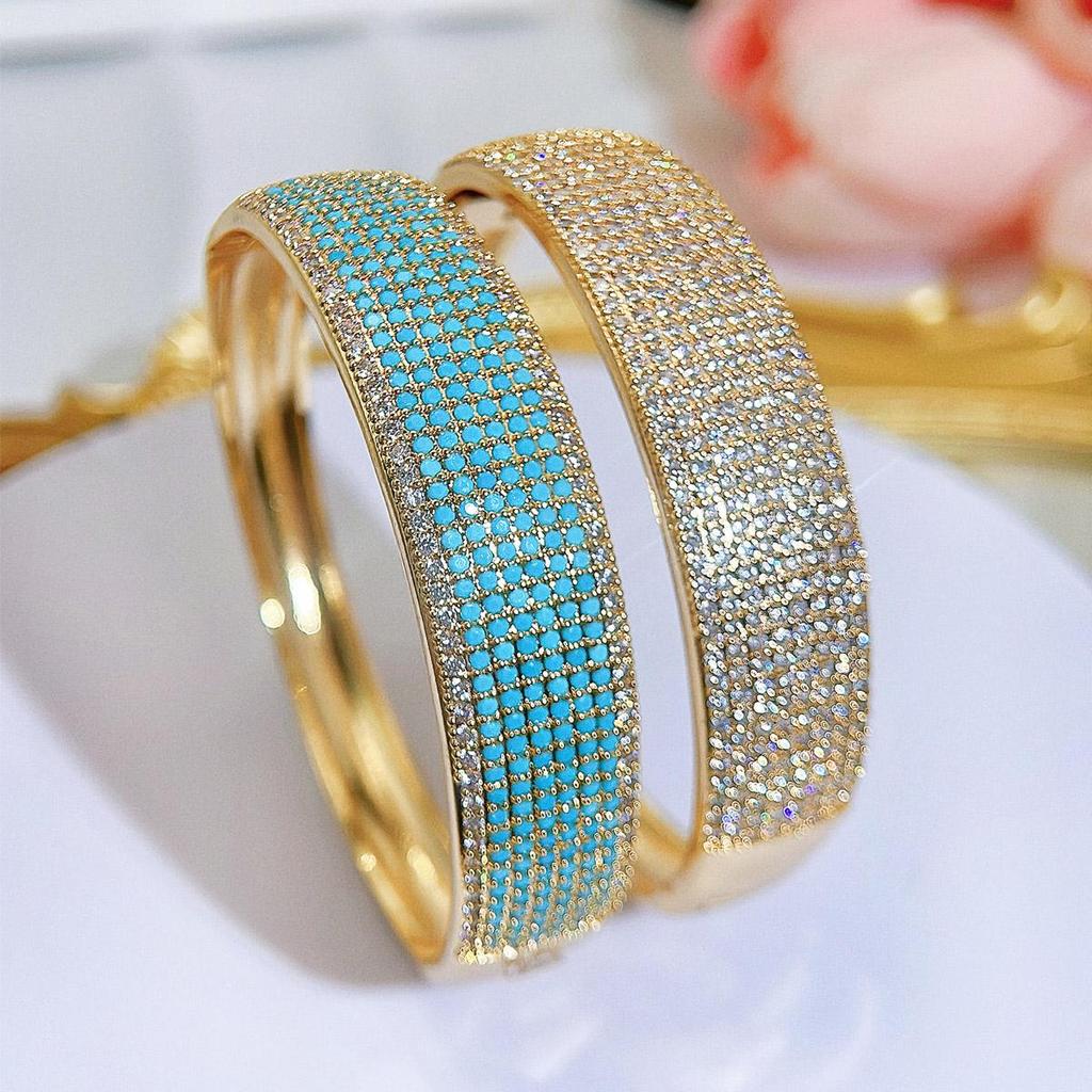 CMM Modern Jewelry Bohemian Ethnic Style Golden Party Jewelry Hand Accessories Women Zircon Bracelet Bangle