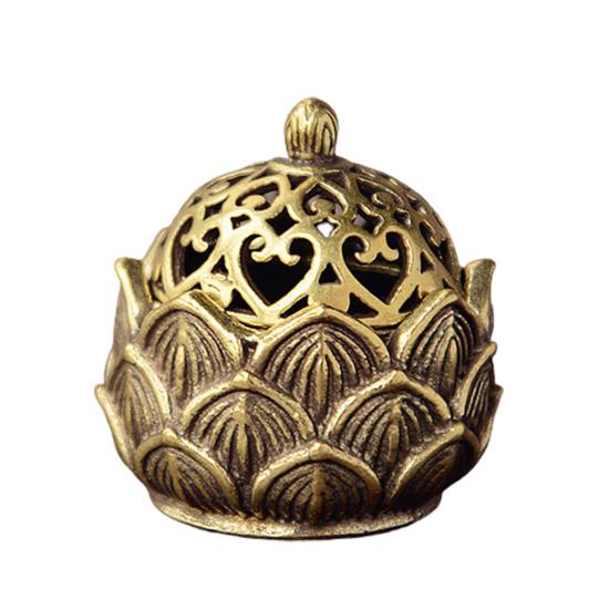 Держатель для благовоний с узором лотоса, облегчение беспокойства, латунная нежная латунная палочка для рукоделия, курильница для украшения