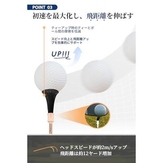 Spiral Tee Golf TeeMonofilament Structure Elastic Type Upgrade HeadGolf Gift Supplies 50mm 83mm (6 pieces)