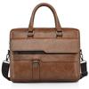 Luxury Brand Men Handbag Leather Man Briefcase for Laptop Messenger Men Leather Shoulder Bag Business Portfolio for A4 Document