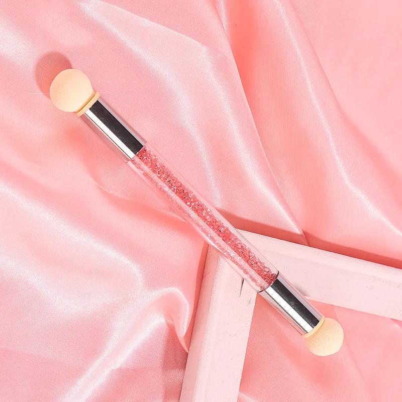 Градиентный карандаш для теней Двусторонний аксессуар для рисования на ногтях Кисть для нанесения точек на ногти Губчатая головка Ручка для страз Кисть для дизайна ногтей