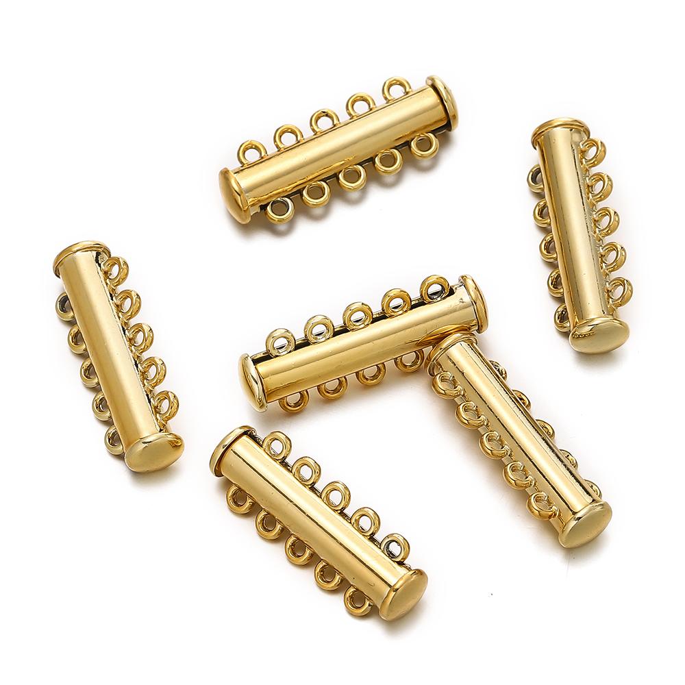 5pcs/lot 2/3/4/5/6 Rows Metal Magnetic Clasps for DIY Connectors Slide Clasps Bracelet Closure Necklace Clasp Jewelry Making